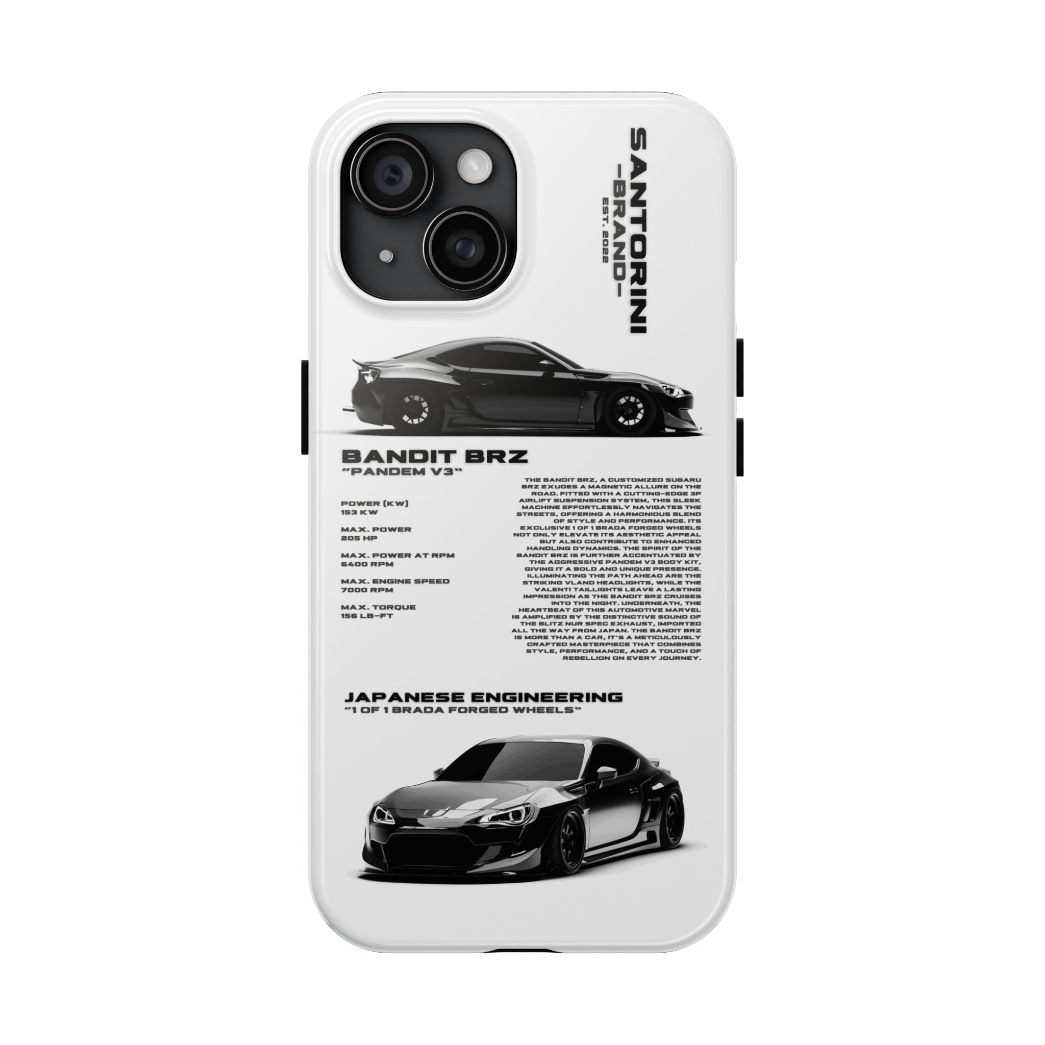 SuperCar Specs Phone Case